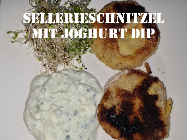 Sellerieschnitzel mit Dip