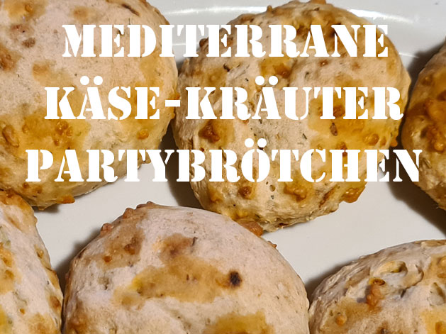 Mediterrane Kräuter-Käse Partybrötchen