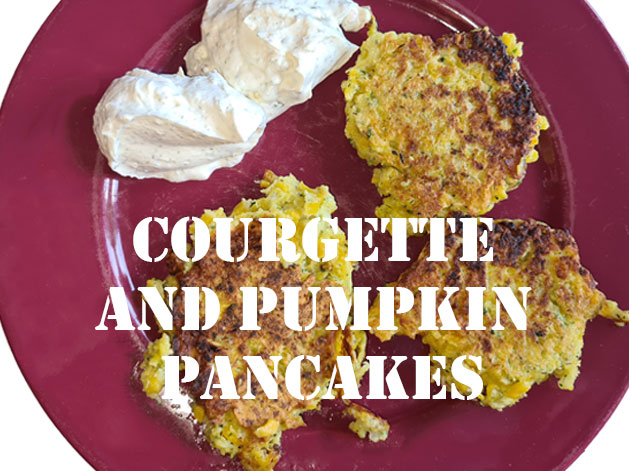 Courgette and pumpkin pancakes