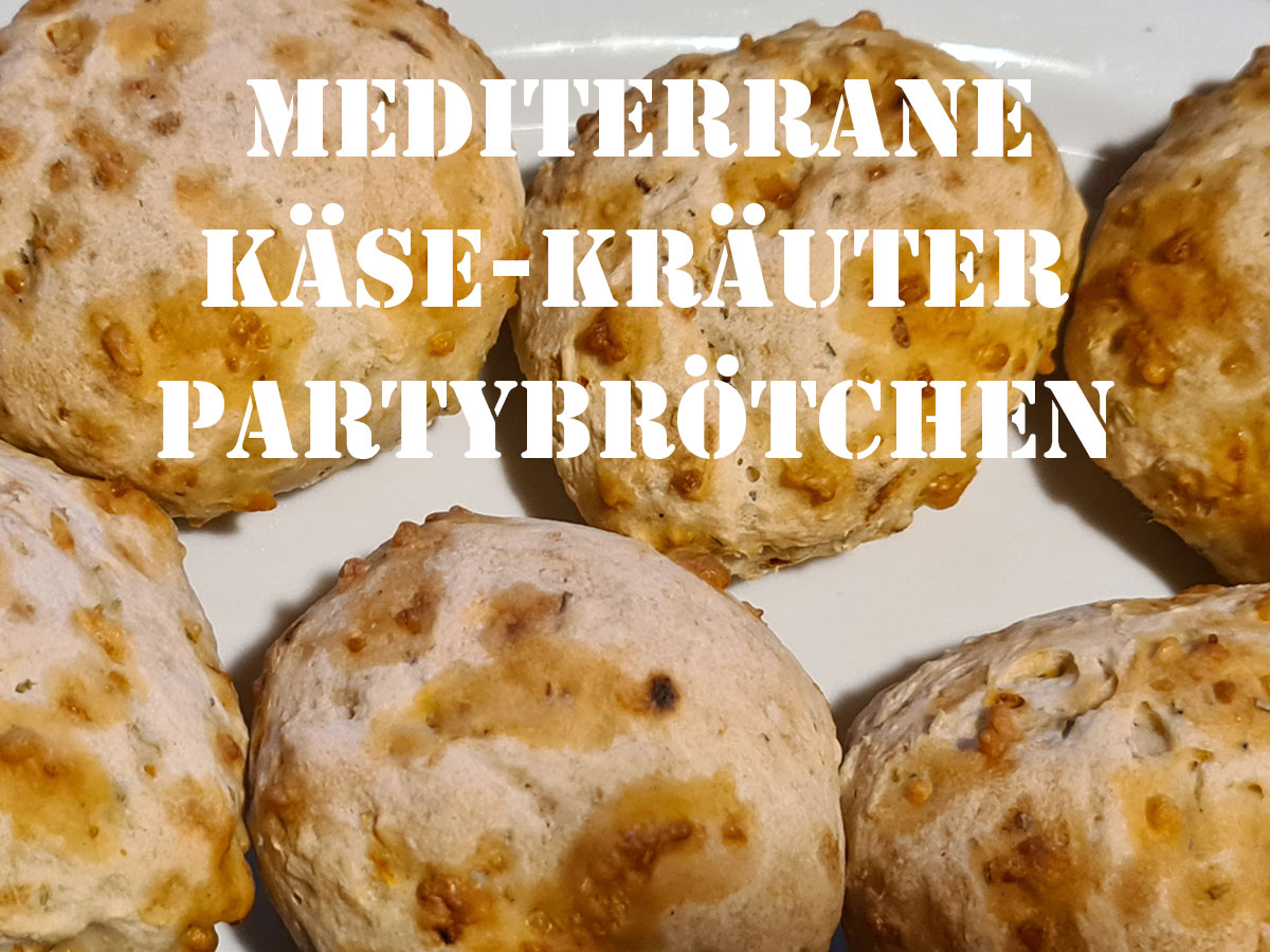 Mediterrane Kräuter-Käse Partybrötchen